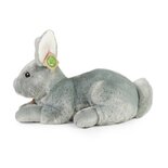Rappa ECO knuffel konijn 33 cm - realistische knuffel van recyclede PET flessen - grijs