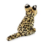 Rappa ECO knuffel serval 30 cm - realistische knuffel van recyclede PET flessen - zwart, crème