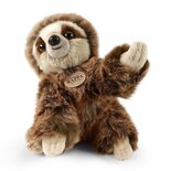 Rappa ECO knuffel luiaard 25 cm - realistische knuffel van recyclede PET flessen - bruin, crème 
