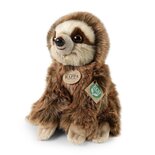 Rappa ECO knuffel luiaard 25 cm - realistische knuffel van recyclede PET flessen - bruin, crème 