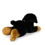Rappa ECO knuffel hond Rottweiler 30 cm - realistische knuffel van recyclede PET flessen - zwart, bruin