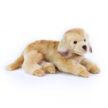 Rappa ECO knuffel hond Golden Retriever 36 cm - realistische knuffel van recyclede PET flessen - bruin