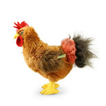 Rappa ECO knuffel haan 33 cm - realistische knuffel van recyclede PET flessen - bruin, rood, geel 