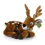 Rappa ECO knuffel damhert 28 cm - realistische knuffel hert van recyclede PET flessen - bruin