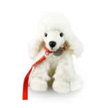 Rappa ECO knuffel hond Poedel 28 cm - realistische knuffel van recyclede PET flessen - wit