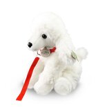 Rappa ECO knuffel hond Poedel 28 cm - realistische knuffel van recyclede PET flessen - wit