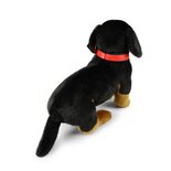 Rappa ECO knuffel hond Teckel 30 cm - realistische knuffel van recyclede PET flessen - bruin, zwart
