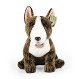 Rappa ECO knuffel hond English Bull Terrier 30 cm - realistische knuffel van recyclede PET flessen - bruin