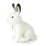 Rappa ECO knuffel haas / konijn 30 cm - realistische knuffel van recyclede PET flessen - wit