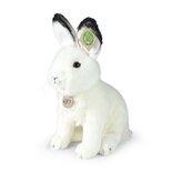 Rappa ECO knuffel haas / konijn 30 cm - realistische knuffel van recyclede PET flessen - wit
