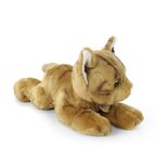 Rappa ECO knuffel kat / poes 30 cm - realistische knuffel van recyclede PET flessen - lichtbruin