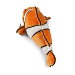 Rappa ECO knuffel clown vis 25 cm - realistische knuffel van recyclede PET flessen - oranje, wit