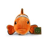Rappa ECO knuffel clown vis 25 cm - realistische knuffel van recyclede PET flessen - oranje, wit