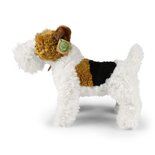 Rappa ECO hond Fox Terrier 30 cm - realistische knuffel van recyclede PET flessen - bruin, wit, zwart