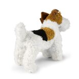 Rappa ECO hond Fox Terrier 30 cm - realistische knuffel van recyclede PET flessen - bruin, wit, zwart