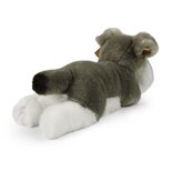 Rappa ECO knuffel hond Schnauzer 28 cm - realistische knuffel van recyclede PET flessen - grijs, wit