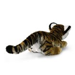 Rappa ECO knuffel tijger 33 cm - realistische knuffel van recyclede PET flessen - bruin, wit, zwart