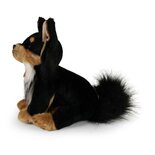 Rappa ECO knuffel Chihuahua hond 24 cm - realistische knuffel van recyclede PET flessen - zwart, bruin
