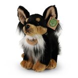 Rappa ECO knuffel Chihuahua hond 24 cm - realistische knuffel van recyclede PET flessen - zwart, bruin
