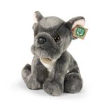 Rappa ECO knuffel French Bulldog 26 cm - realistische knuffel hond van recyclede PET flessen - grijs