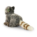 Rappa ECO knuffel wasbeer 28 cm - realistische knuffel van recyclede PET flessen - zwart, wit