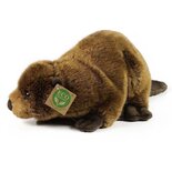 Rappa ECO knuffel bever 28 cm - realistische knuffel van recyclede PET flessen - bruin