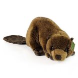 Rappa ECO knuffel bever 28 cm - realistische knuffel van recyclede PET flessen - bruin