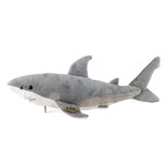 Rappa ECO knuffel witte haai 51 cm - realistische knuffel van recyclede PET flessen - grijs, wit