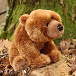 Rappa ECO knuffel Grizzly beer 30 cm - realistische knuffel van recyclede PET flessen - bruin