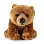 Rappa ECO knuffel Grizzly beer 30 cm - realistische knuffel van recyclede PET flessen - bruin