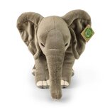 Rappa ECO knuffel Savanne Olifant 28 cm - realistische knuffel van recyclede PET flessen - grijs