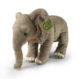 Rappa ECO knuffel Savanne Olifant 28 cm - realistische knuffel van recyclede PET flessen - grijs