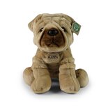 Rappa ECO knuffel hond Shar Pei 30 cm - realistische knuffel van recyclede PET flessen - bruin