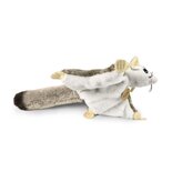 Rappa ECO knuffel vliegende eekhoorn 20 cm - realistische knuffel van recyclede PET flessen - grijs