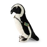 Rappa ECO knuffel pinguin 30 cm - realistische knuffel van recyclede PET flessen - zwart, wit