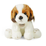 Rappa ECO knuffel Sint Bernard 26 cm - realistische knuffel hond van recyclede PET flessen - bruin, wit