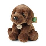 Rappa ECO knuffel Labrador 26 cm - realistische knuffel hond van recyclede PET flessen - bruin
