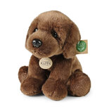 Rappa ECO knuffel Labrador 26 cm - realistische knuffel hond van recyclede PET flessen - bruin