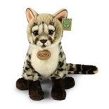 Rappa ECO knuffel genet 28 cm - realistische knuffel van recyclede PET flessen - bruin creme 