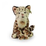 Rappa ECO knuffel ocelot 28 cm - realistische knuffel van recyclede PET flessen - bruin creme zwart