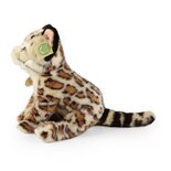 Rappa ECO knuffel ocelot 28 cm - realistische knuffel van recyclede PET flessen - bruin creme zwart