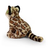 Rappa ECO knuffel ocelot 28 cm - realistische knuffel van recyclede PET flessen - bruin creme zwart