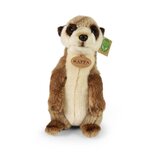 Rappa ECO knuffel stokstaartje 24 cm - realistische knuffel van recyclede PET flessen - bruin