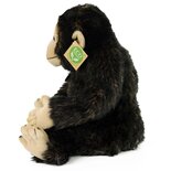 Rappa ECO knuffel aap chimpansee 27 cm - realistische knuffel van recyclede PET flessen - zwart/bruin