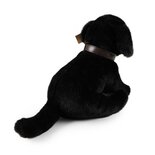 Rappa ECO knuffel hond Labrador 25 cm - realistische knuffel van recyclede PET flessen - zwart