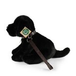 Rappa ECO knuffel hond Labrador 25 cm - realistische knuffel van recyclede PET flessen - zwart