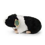 Rappa ECO knuffel cavia 22 cm - realistische knuffel van recyclede PET flessen - zwart wit 