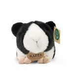 Rappa ECO knuffel cavia 22 cm - realistische knuffel van recyclede PET flessen - zwart wit 