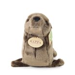 Rappa ECO knuffel zeehond 24 cm - realistische knuffel van recyclede PET flessen - bruin