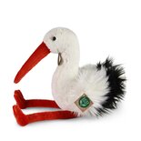 Rappa ECO knuffel ooievaar 39 cm - realistische knuffel van recyclede PET flessen - zwart, wit, rood
